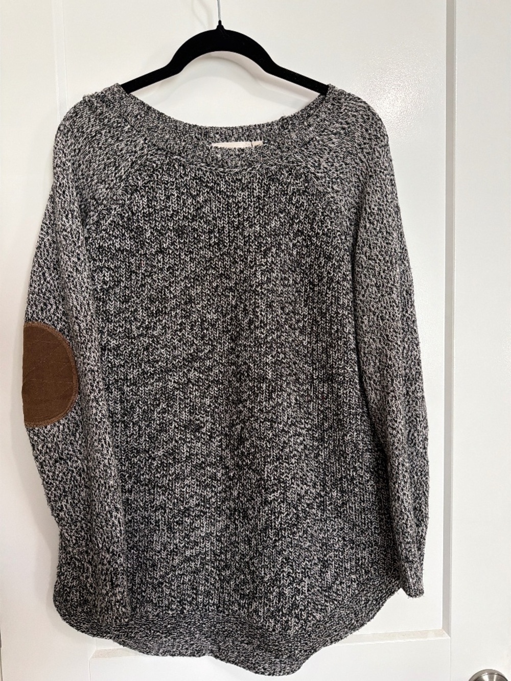 Sweater with elbow patches